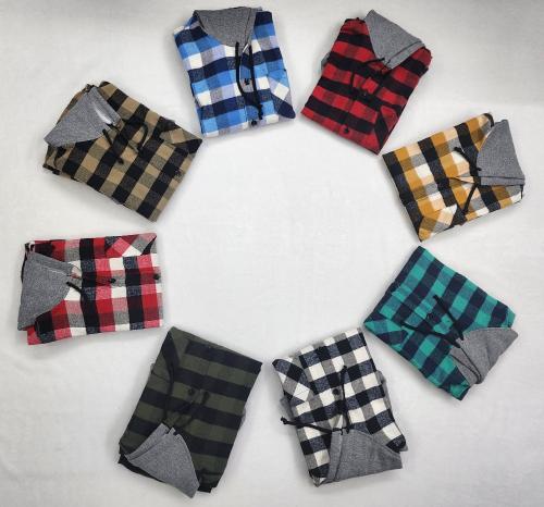 Camisas Leñadora Frisado de Ñiño con Bolsillo y Capucha de Frisa - Miniatura 4