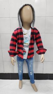 Camisas Leñadora Frisado de Bebé con Bolsillo y Capucha de Frisa - Miniatura 2