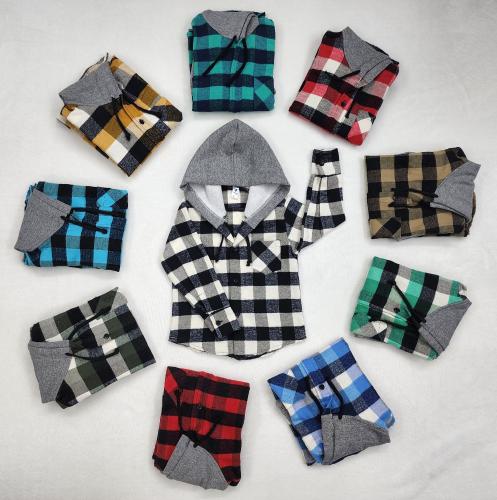 Camisas Leñadora Frisado de Bebé con Bolsillo y Capucha de Frisa - Miniatura 6