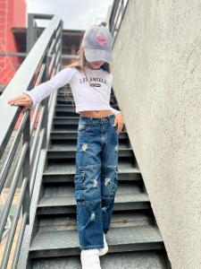 Mom Cargo Unisex Niños Oxido