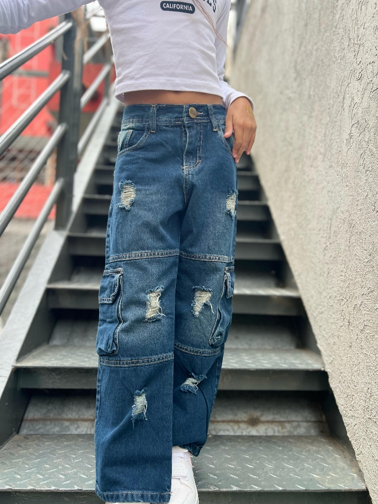 Mom Cargo Unisex Niños Oxido - Imagen 2