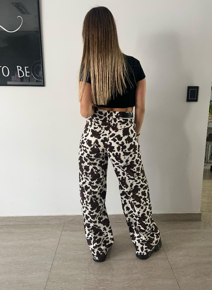 Wide Leg  Vaquita Marron - Imagen 3