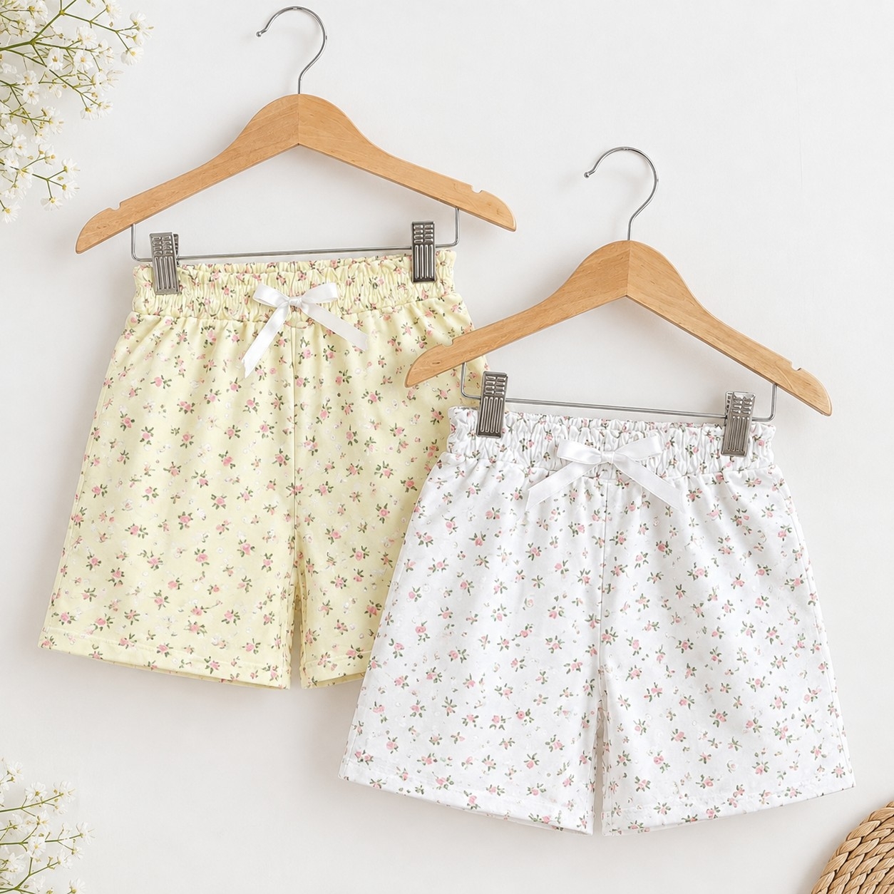 Short Flores Broderi Elastizado - Imagen 2