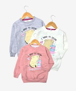 Buzos Nena Friza Peinado Invisible Estampado con Relieve