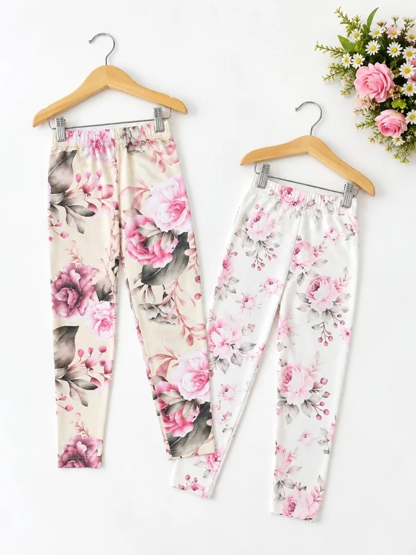 Calzas Flores Algodon con Lycra Elastizado - Imagen 4