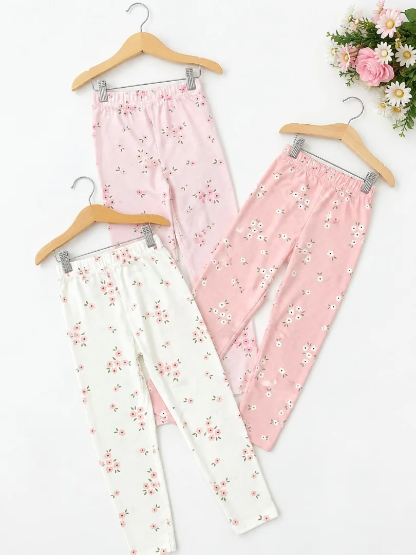 Calzas Flores Algodon con Lycra Elastizado - Imagen 6