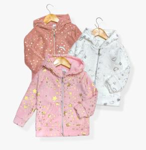 Campera Polar Soft Piel con Foil Glitter