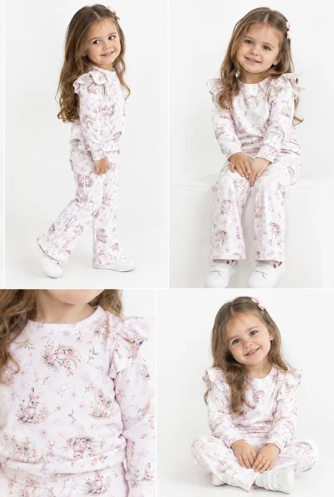 Conjunto Beba Buzo con Bolado y Palazo Rustico Peinado Premium Elastizado