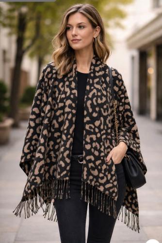 Ruana Pashmina Animal Print Importados - Miniatura 1