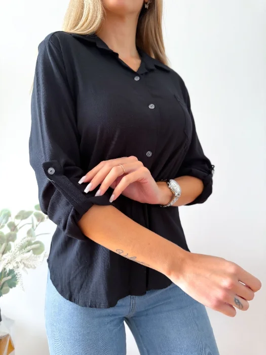 Camisa Lino Manga Larga
