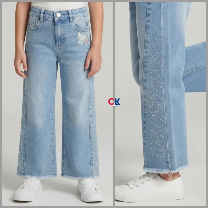Wide Leg de Nena con Brillo