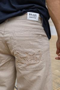 Recto- Beige Bordado Flama - Miniatura 3