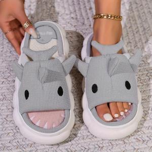 Pantuflonas de Lino Tiburon / Shark  Dama - Miniatura 2