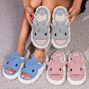 Pantuflonas de Lino Tiburon / Shark  Dama
