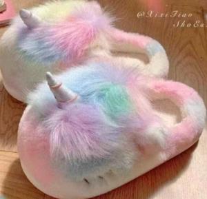 Pantuflas Unicornio Dama