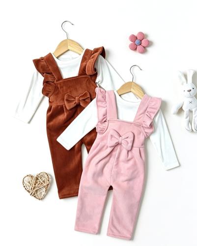 Conjunto Beba Jardinero Corderoy con Piel Adentro y Camiseta Morley