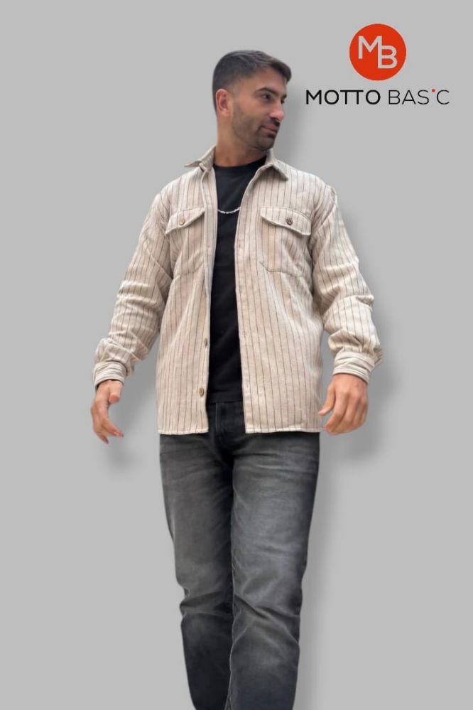 Camisaco Rayado de Paño Talle Comun - Imagen 4