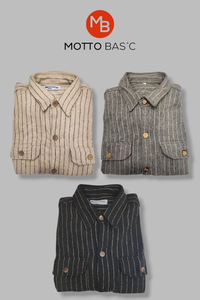 Camisaco Rayado de Paño Talle Comun - Imagen 5