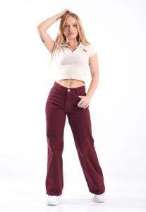 Wide Leg Bordó