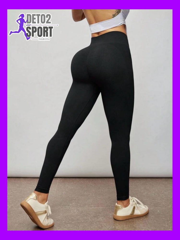 Calza Seamless Negra Lisa Push Up..!! - Imagen 5