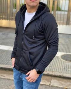 Campera Jersey con Piel