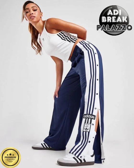 Pantalon Adidas Palazzo Adibreak Premium - Azul Marino