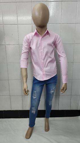 Camisas Elastizada Importada Rayada de Niños Manga Larga Calidad Premiun - Miniatura 4