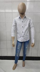Camisas Elastizada Importada Rayada de Niños Manga Larga Calidad Premiun - Miniatura 2