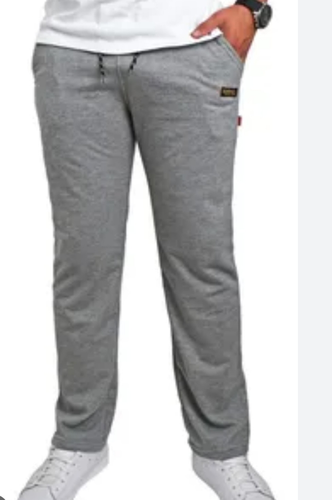 Pantalón Recto de Yersey con Piel Hombre - Imagen 2
