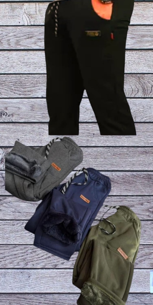 Pantalón Recto de Yersey con Piel Hombre - Imagen 3