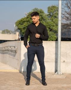 Corte Chino Azul Marino
