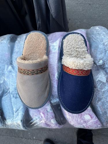 Pantuflas Pana con Piel