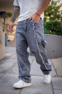 San Lorenzo- Baggy Desflecado en Gris