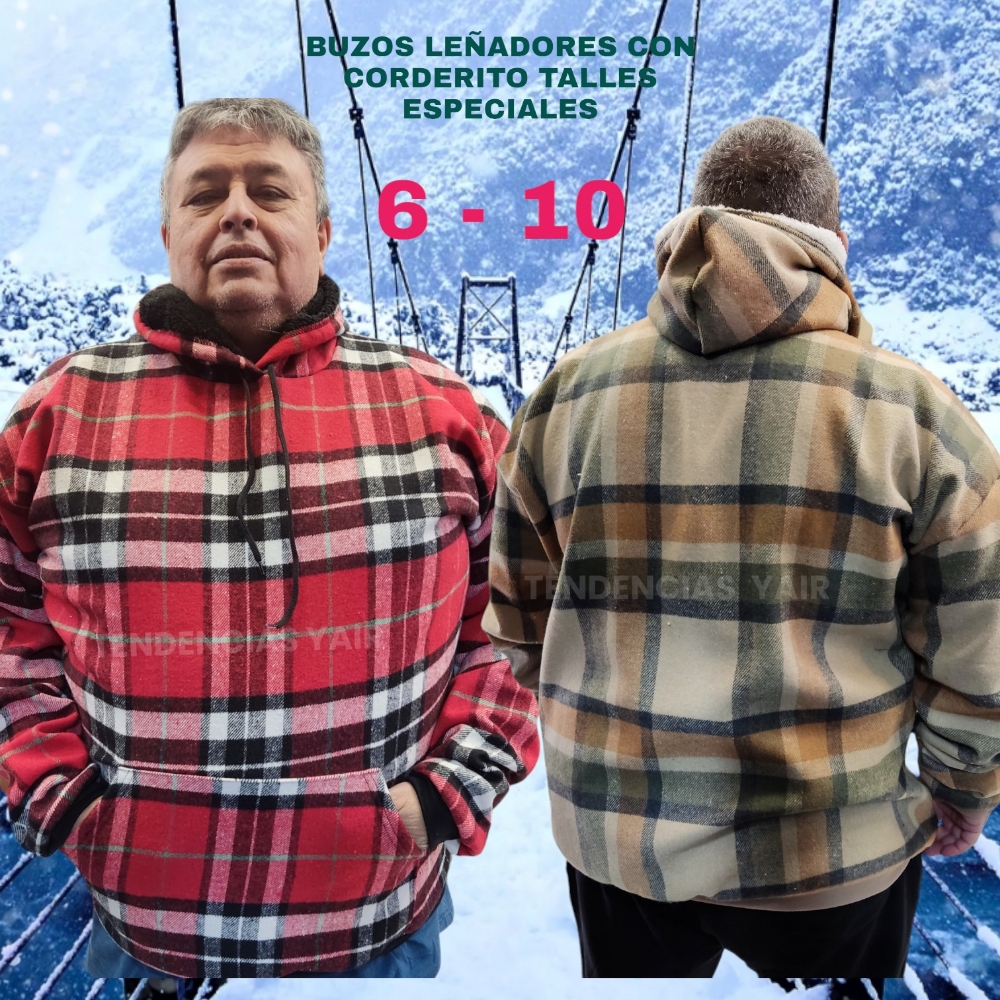 Buzo Leñador con Corderito Talles Especiales - Imagen 2