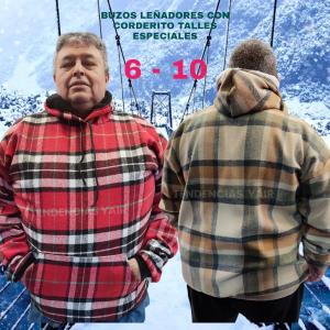 Buzo Leñador con Corderito Talles Especiales - Miniatura 2