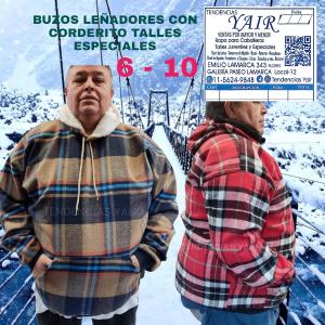 Buzos Leñadores con Corderito Talles Especiales
