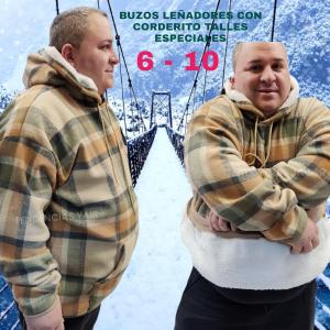 Buzos Leñadores con Corderito Talles Especiales - Miniatura 2