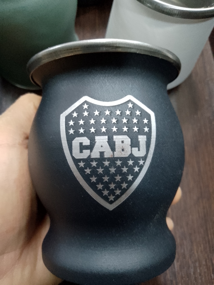 Mate de Boca  Junior Grabado Acero Termico - Imagen 4