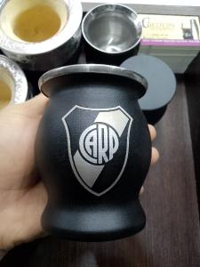 Mate de River Plate Termico Grabado en Acero Doble Capa