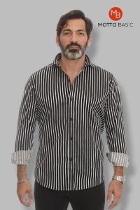 Camisa Entallada Elastizada Raya Fina