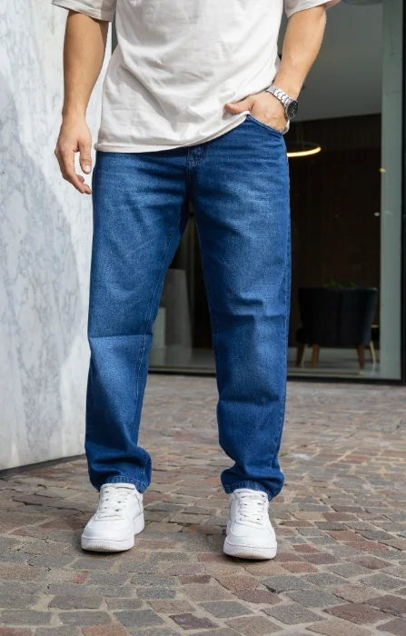 Pantalon Mom Azul