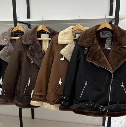 Gamulan Gamuzado Yd Cinturon Nueva Tendencia Piel Dama Mujer Abrigo
