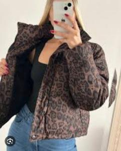 Campera New Puffer Feline Hhp Animal Print Piel Dama Abrigo - Miniatura 2
