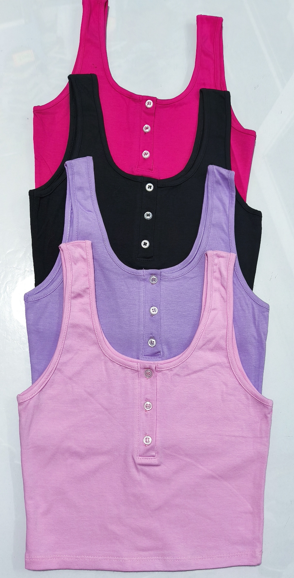 " Musculosa C/ Botón " Algodón C/ Lycra - Imagen 2