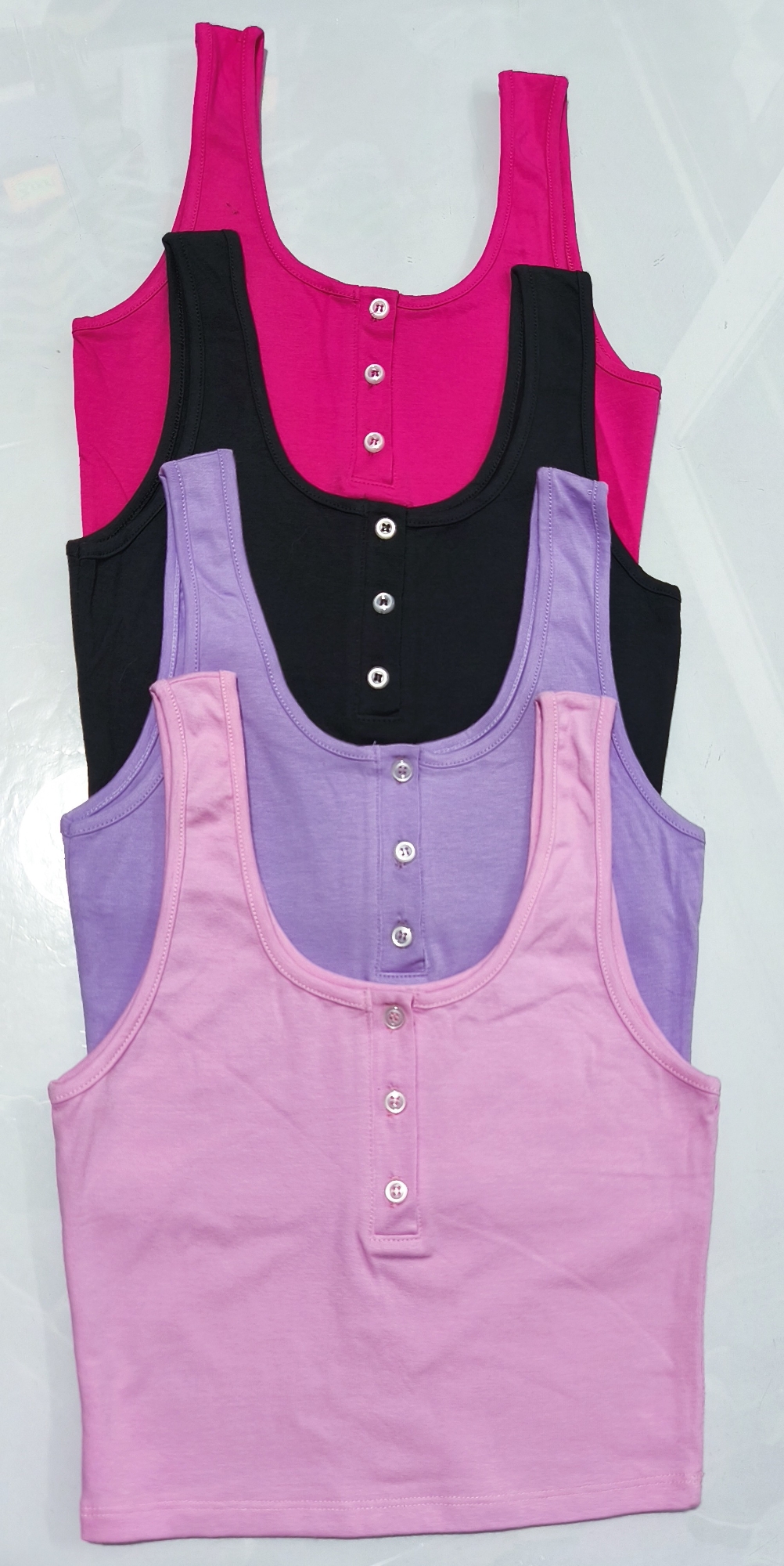 " Musculosa C/ Botón " Algodón C/ Lycra - Imagen 5