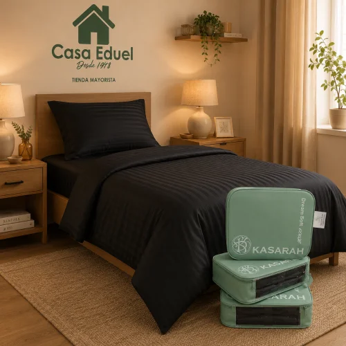 Sabana 600 Hilos Dobby Hotelera Super Soft 1 1/2 Caja 30 Unidades