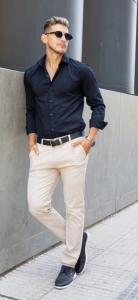 Pantalon Corte Chino de Gabardina Premium - Miniatura 3