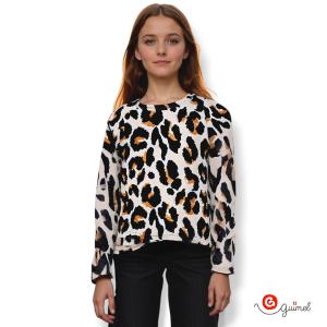 Art 12105 Remera Nena Ml Estampado Animal Print Modal Soft