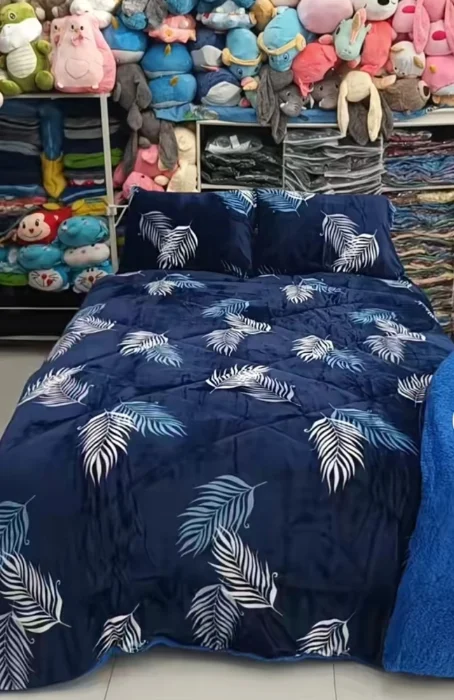 Acolchados de 3 Piezas con Corderito y Piel de 2 1/2 Plazas Media