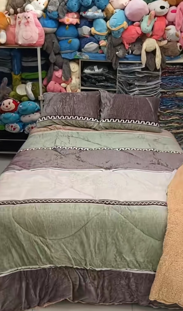 Acolchados de 3 Piezas con Corderito y Piel de 2 1/2 Plazas Media - Imagen 5